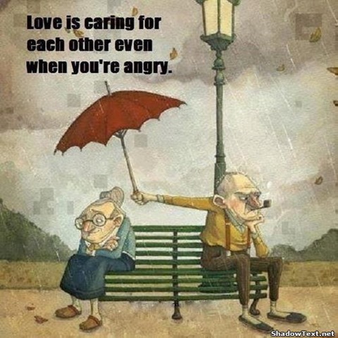 Love is caring even when angry