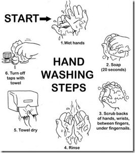 6 Steps of Washing Hands