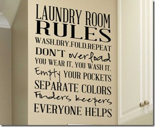 Laundry room rules