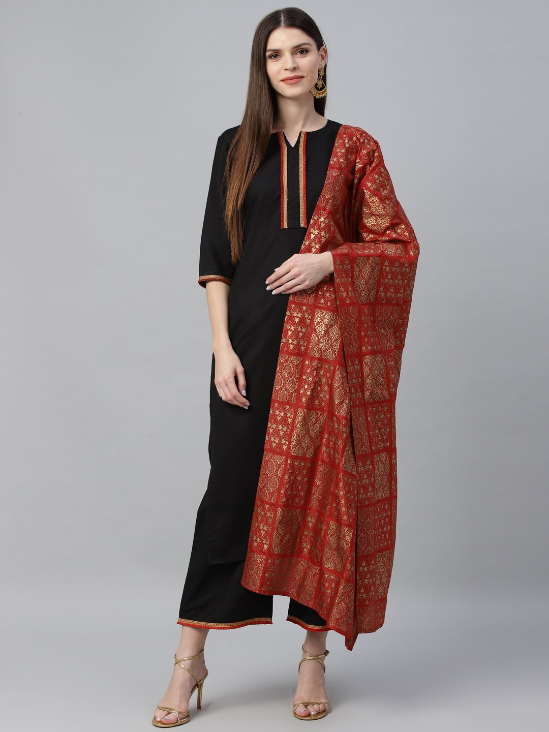 3 Ways To Style Your Black Kurta - A Rose Is A Rose Is A Rose!